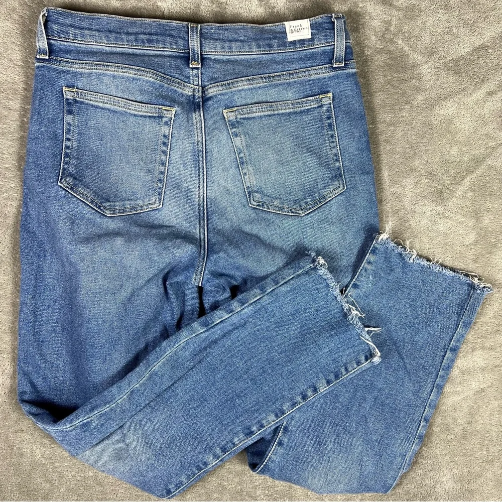 Frank&Eileen Jeans Womens 29 CORK Everyday Jean Straight Leg Raw Hem Button Fly - Picture 9 of 13